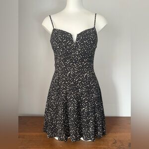 Forever 21 Black and White Spotted Mini Dress
